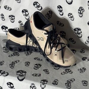 On Running Cloud X3 Athletic Shoes in Cream and Black